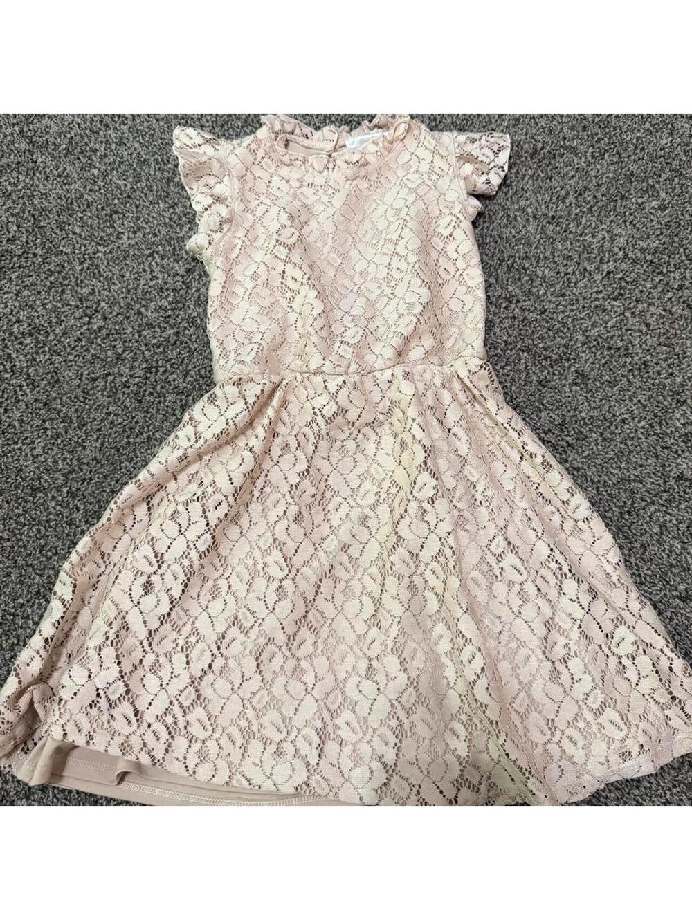Jenna & Jessie lace dress Kid's Pink and Cream Dress Sz 8